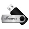 USB mälupulk MediaRange Flexi-Drive MR908NTRL, USB 2.0, 8GB, must/hõbe