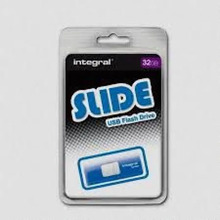 USB mälupulk Integral Slide INFD32GBSLDBL, 32GB, sinine