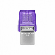USB mälupulk Kingston DataTraveler microDuo 3C, USB 3.2, 128GB, lilla