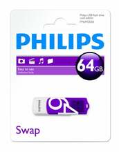 USB mälupulk Philips Vivid Edition FM64FD05B, USB 2.0, 64GB, lilla/valge
