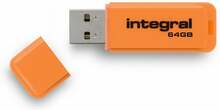 USB mälupulk Integral Neon INFD64GBNEONOR, USB 2.0, 64GB, oranž