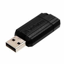 USB mälupulk Verbatim PinStripe 49061, USB 2.0, 4GB, must