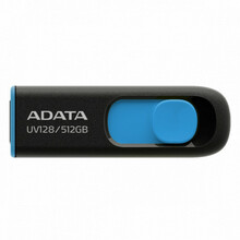 USB mälupulk Adata UV128, USB 3.2 Gen 1, 512GB, must/sinine