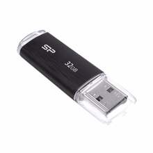 USB mälupulk Silicon Power Ultima U02, USB 2.0, 32GB, must