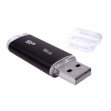 USB mälupulk Silicon Power Ultima U02, USB 2.0, 16GB, must
