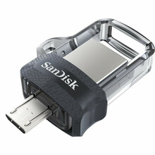 USB mälupulk SanDisk Ultra Dual Drive SDDD3-032G-G46, USB 3.2, 32GB, must/hõbe/läbipaistev