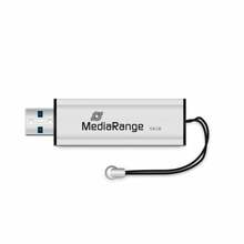 USB mälupulk MediaRange MR918, USB 3.0, 128GB, hõbe/must