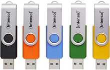 USB mälupulk Intenso Office Line 3543585, USB 3.2 Gen 1, 32GB, 5 tk, mitmevärviline