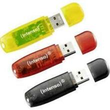 USB mälupulk Intenso Rainbow, USB 2.0, 3x32GB, kollane/punane/must