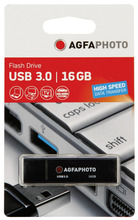 USB mälupulk AgfaPhoto 10569, USB 3.2 Gen 1, 16GB, must