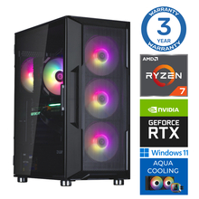 INTOP AQUA Ryzen 7 7700X 32GB DDR5 500GB SSD M.2 NVME+2TB RTX5050 8GB WIN11