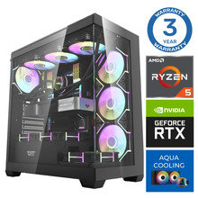Lauaarvuti INTOP AQUA Ryzen 5 9600X, 32GB DDR5, 1TB SSD M.2 NVME, NVIDIA GeForce RTX 5050