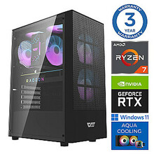 Lauaarvuti INTOP AQUA Ryzen 7 7700X 64GB DDR5 1TB SSD M.2 NVME RTX5060Ti 16GB WIN11Pro
