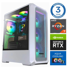 INTOP AQUA Ryzen 7 8700F 64GB DDR5 2TB SSD M.2 NVME+2TB RTX5060Ti 16GB no-OS