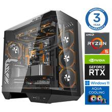 INTOP AQUA Ryzen 5 9600X 32GB DDR5 1TB SSD M.2 NVME RTX5070Ti 16GB WIN11