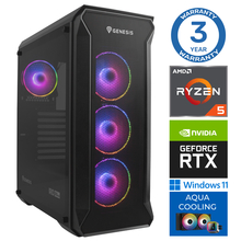Intop Aqua Ryzen 5 7500X3D 64GB DDR5 2TB SSD M.2 NVME+2TB RTX5070Ti 16GB Windows 11 Pro