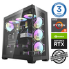 Lauaarvuti INTOP Ryzen 5 7500F 32GB DDR5 1TB SSD M.2 NVME RTX5050 8GB no-OS