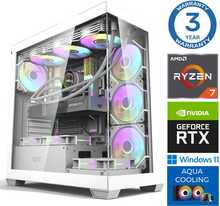 Lauaarvuti INTOP AQUA Ryzen 7 8700F 16GB DDR5 1TB SSD M.2 NVME+2TB RTX5060Ti 16GB WIN11