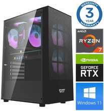 INTOP lauaarvuti Ryzen 7 7700X, 64GB DDR5, 2TB SSD M.2 NVME, 2TB RTX5060 8GB, Windows 11