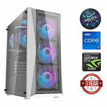 Lauaarvuti MDATA i7-12700KF, RTX 3050, 16GB/32GB/64GB, SSD 512GB/1TB/2TB/4TB, HDD 1TB, Windows 11, valge