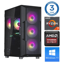 INTOP Ryzen 7 5700X 64GB 1TB SSD M.2 NVME+2TB RX6600 8GB Windows 11