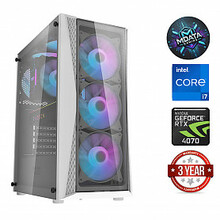 Lauaarvuti MDATA i7-12700KF, RTX 4070, 16GB-64GB, SSD 512GB-4TB, NOOS, valge