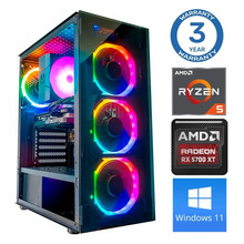 INTOP Ryzen 5 5500 64GB 1TB SSD M.2 NVME+2TB RX6600 8GB Windows 11