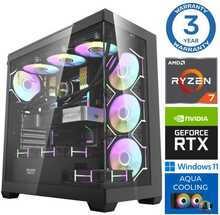 INTOP AQUA Ryzen 7 7700X, 32GB DDR5, 1TB SSD M.2 NVME, RTX5070 12GB, Windows 11 Pro