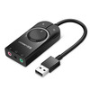 USB helikaart Ugreen CM129, must, 15 cm