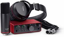 Heliliides Focusrite Scarlett Solo Studio 4th Gen, punane