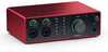 Heliliides Focusrite Scarlett 4i4 4th Gen, punane