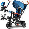 Kolmerattaline jalgratas Tiny Bike 3in1 katusega, sinine