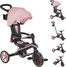 Kolmerattaline jalgratas Globber Explorer Trike 4in1 732-210, tume pastelroosa