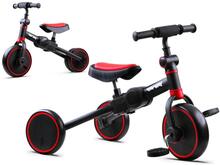 Kolmerattaline jalgratas Tiny Bike 3in1, punane
