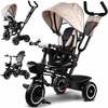 Kolmerattaline jalgratas Tiny Bike 3in1 SP0650 BE, must/beež