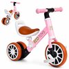 Tasakaalu kolmerattaline jalgratas pedaalidega 2in1, roosa, ECOTOYS