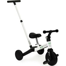 Kolmerattaline jooksuratas Ecotoys 2in1, valge/must
