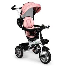 Kolmerattaline jalgratas Ecotoys 360 pööratava istmega, roosa