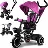Kolmerattaline jalgratas Tiny Bike 3in1, must/roosa