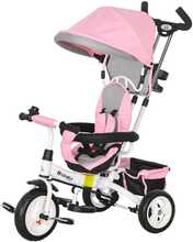 Kolmerattaline Homcom 6-in-1 lükatav, roosa