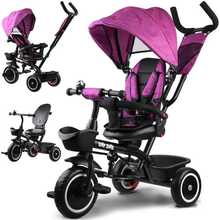 Kolmerattaline jalgratas Tiny Bike 3in1, violetne