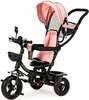 Kolmerattaline jalgratas EcoToys Tricycle MSP1781, must/roosa