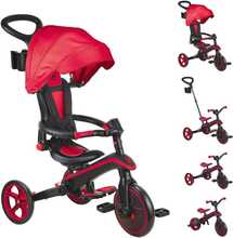 Kolmerattaline jalgratas Globber Explorer Trike Foldable 4 In 1 732-102, punane
