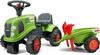 Tõuketraktor Falk Baby Claas 212C, roheline, haagisega