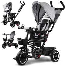 Kolmerattaline jalgratas Tiny Bike 3in1 katusega, hall