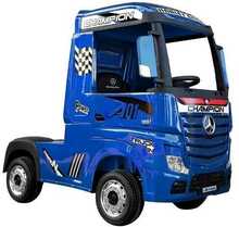 Laste elektriauto veok Lean Cars Mercedes Actros, sinine lakitud MP4-ga