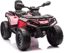 Laste elektriline ATV Lean Cars Can Am Outlander 4x4, heleroosa