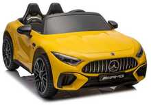 Kahene laste elektriauto Lean Cars Mercedes AMG SL63, kollane
