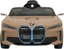 Laste elektriauto BMW I4, kuldne