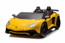 Kahekohaline laste elektriauto Lean Cars Lamborghini XXL, kollane